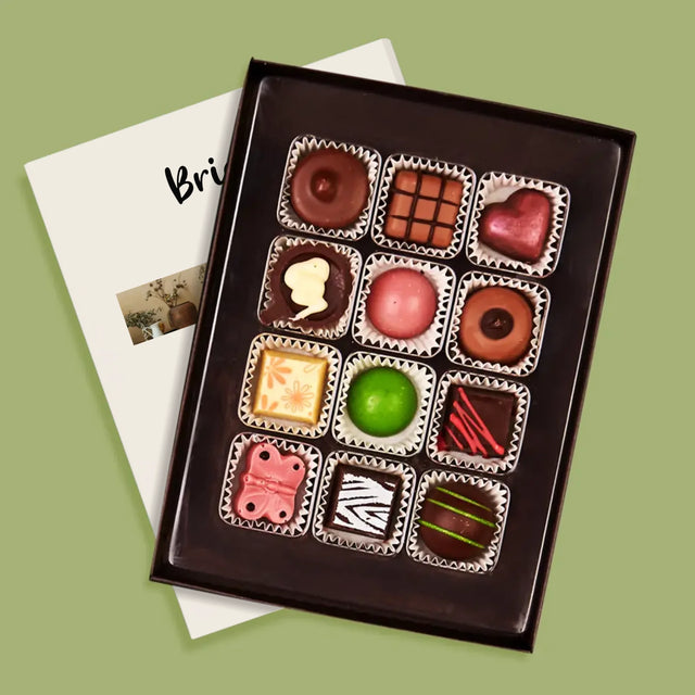 Buchstaben-Collage: 70. Geburtstag - Pralinen