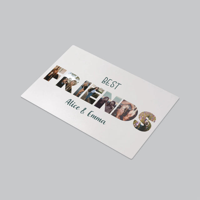 Buchstaben-Collage: Friends - Schreibtischunterlage
