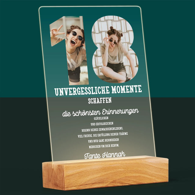Buchstaben-Collage: 18. Geburtstag - Druck Auf Acrylglas