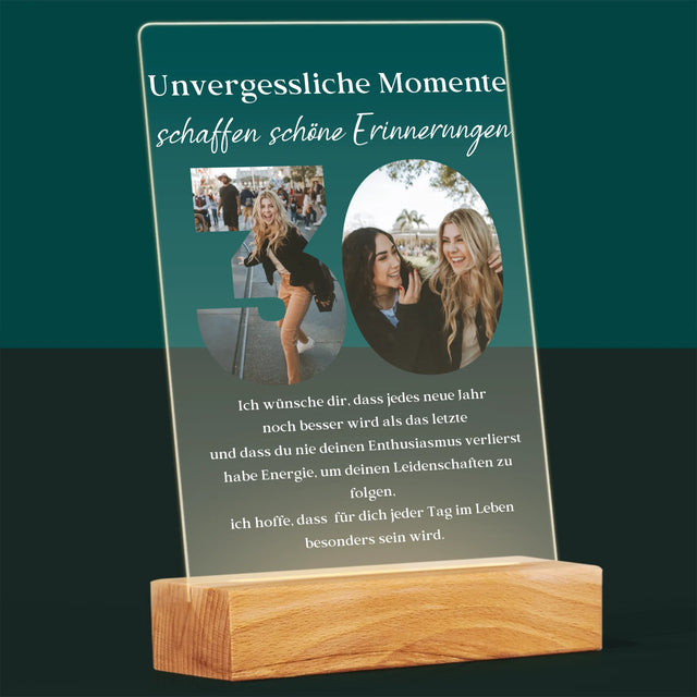 Buchstaben-Collage: 30. Geburtstag - Druck Auf Acrylglas