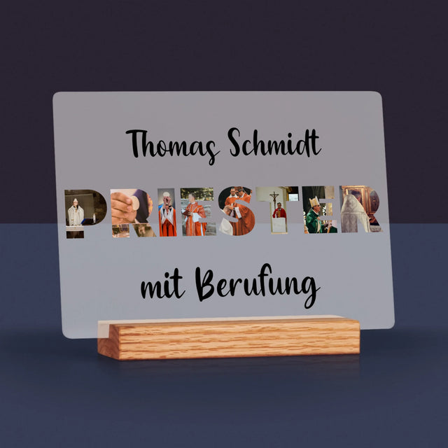 Buchstaben-Collage: Priester Aus Berufung - Druck Auf Acrylglas