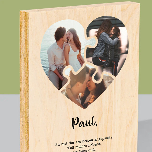 Fotocollage: Valentinstag-Puzzle - Druck Auf Holz