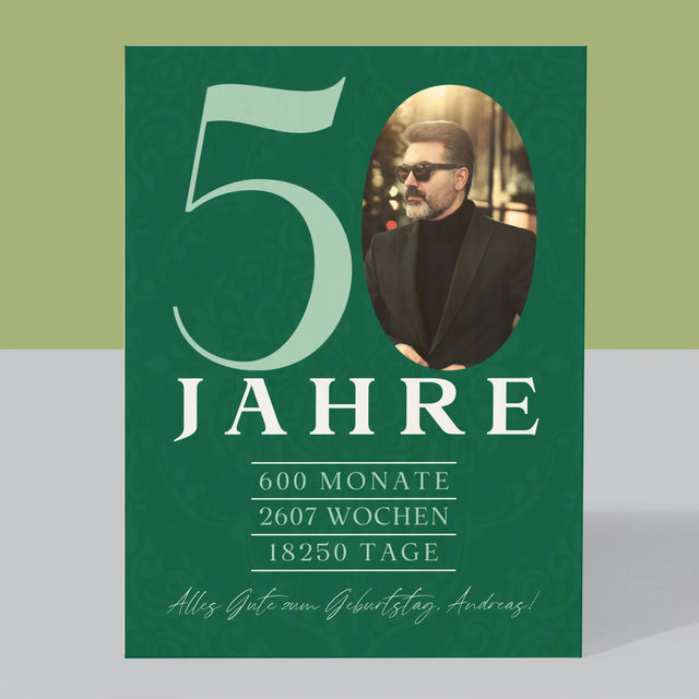 Foto Und Unterschrift: 50 Jahre Countdown - Druck Auf Holz