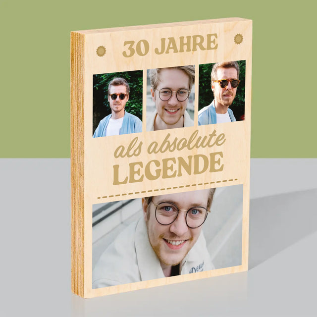 Fotocollage: 30 Jahre Eine Legende! - Druck Auf Holz