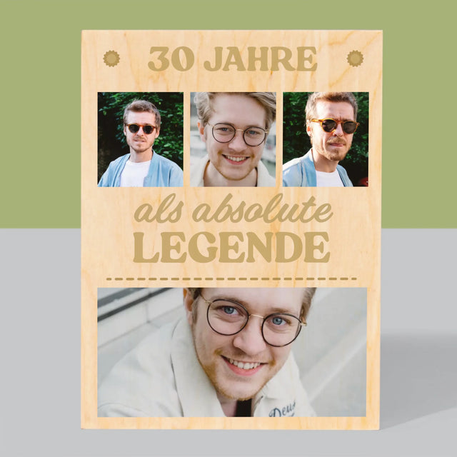 Fotocollage: 30 Jahre Eine Legende! - Druck Auf Holz