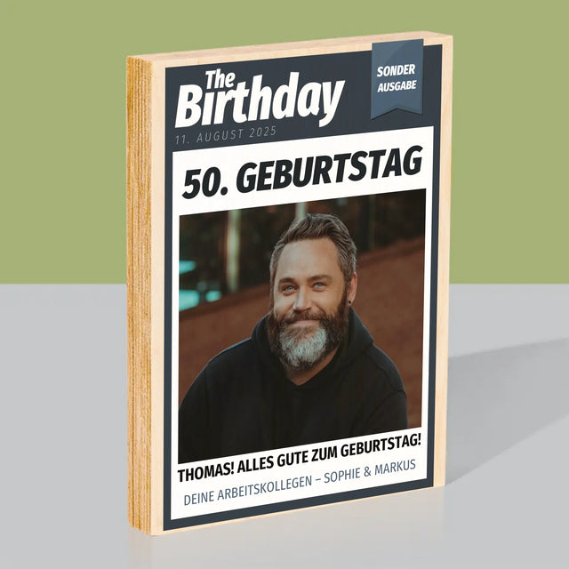 Magazin-Cover: Birthday - Druck Auf Holz