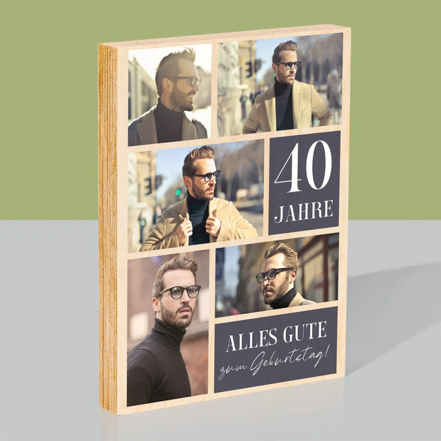 Fotocollage: Alles Gute Zum Geburtstag - Druck Auf Holz