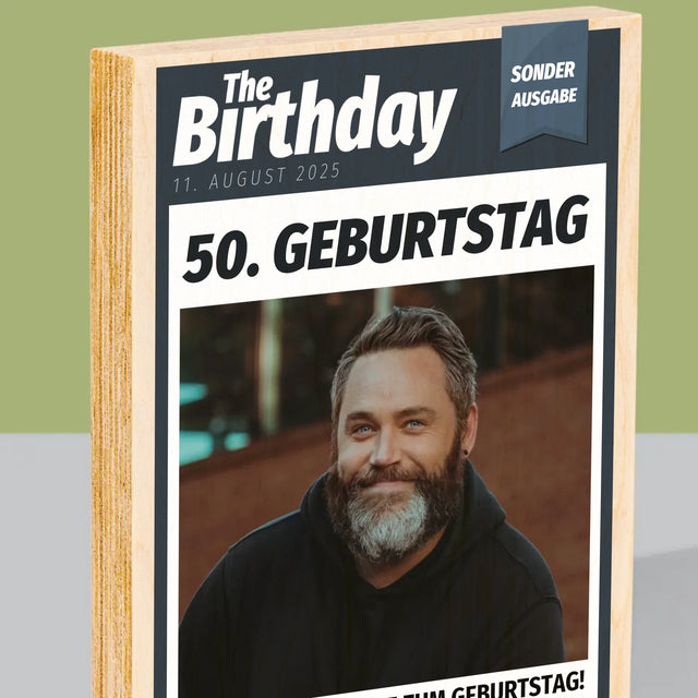 Magazin-Cover: Birthday - Druck Auf Holz