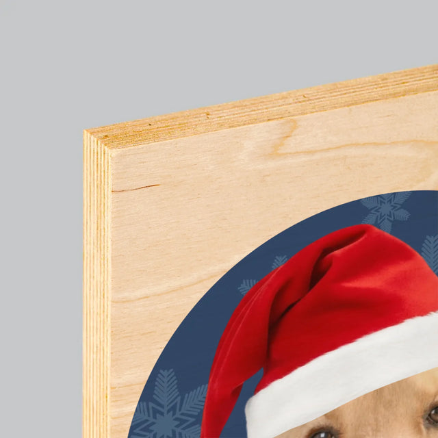 Foto Und Unterschrift: Dein Weihnachtshund - Druck Auf Holz