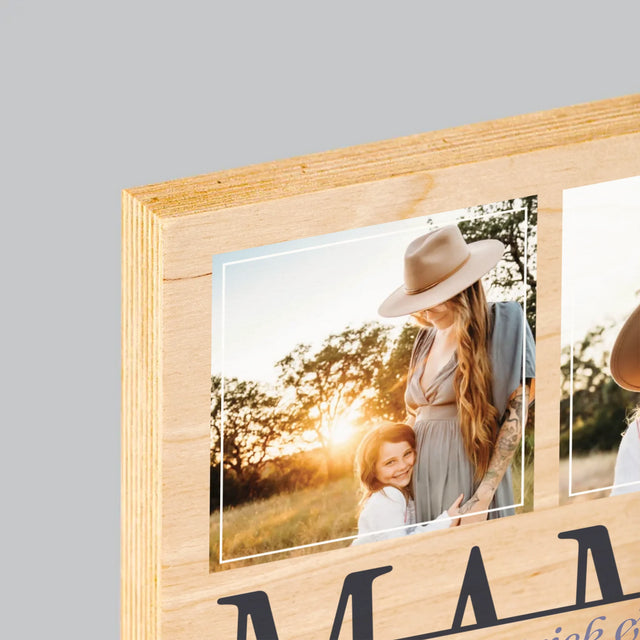Fotocollage: Mama Namen - Druck Auf Holz