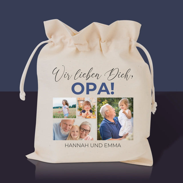 Fotocollage: Wir Lieben Dich, Opa! - Tee-Geschenkset