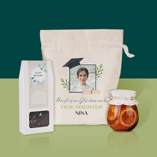 Foto Und Unterschrift: Herzlichen Glückwunsch - Tee-Geschenkset