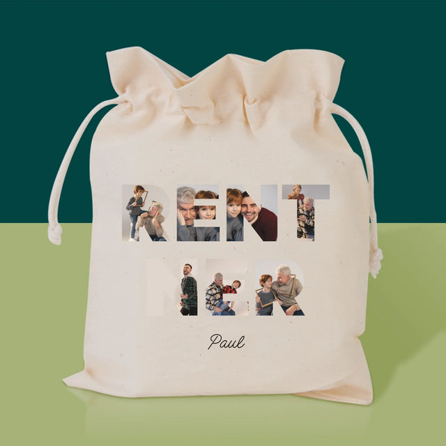 Buchstaben-Collage: Rentner - Tee-Geschenkset