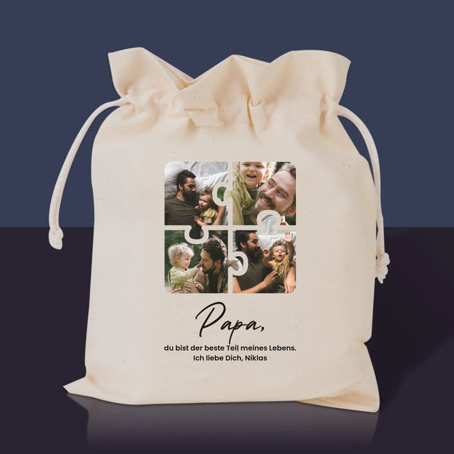 Fotocollage: Puzzle Fotos Für Papa - Tee-Geschenkset