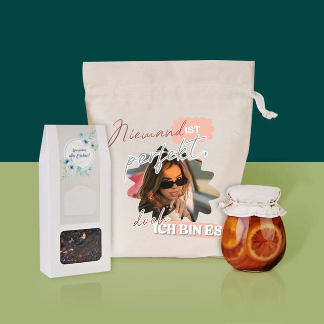 Foto Und Unterschrift: Niemand Ist Perfekt - Tee-Geschenkset