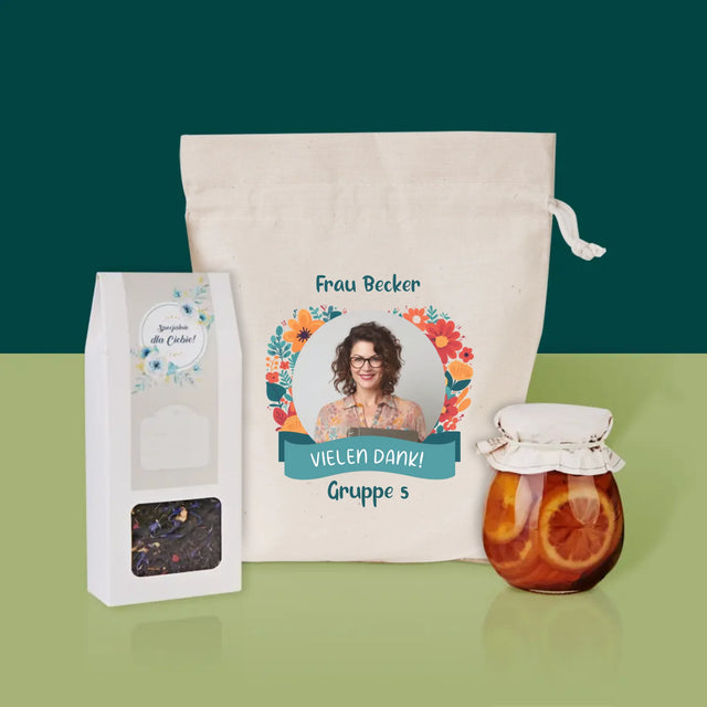 Foto Und Unterschrift: Danke An Kindergärtnerin - Tee-Geschenkset