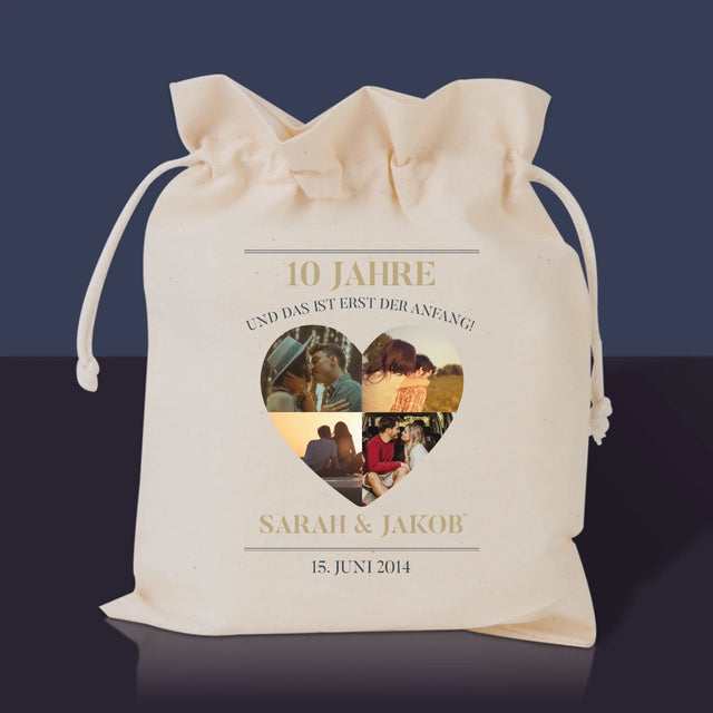 Form-Collage: Jahrestag Herz - Tee-Geschenkset