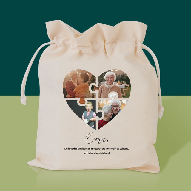 Fotocollage: Puzzleherz Für Oma - Tee-Geschenkset