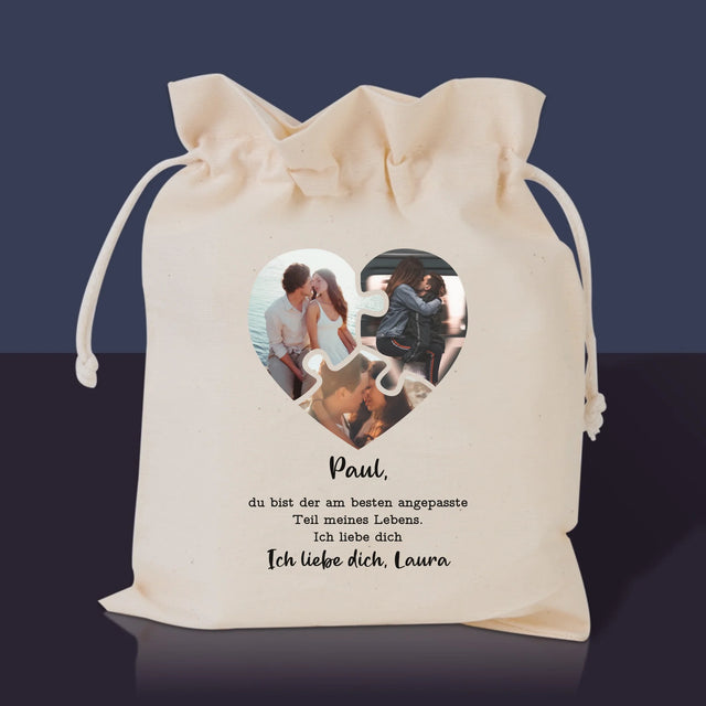 Fotocollage: Valentinstag-Puzzle - Tee-Geschenkset