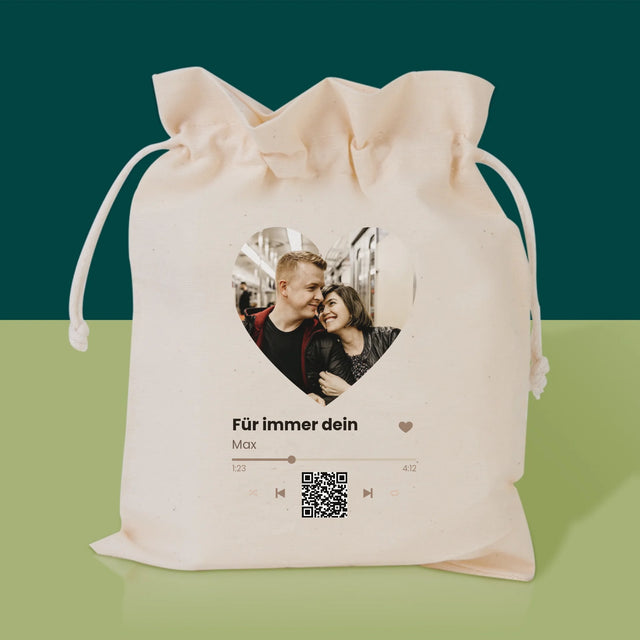 Foto Und Unterschrift: Unser Lied - Herz-Qr-Code - Tee-Geschenkset