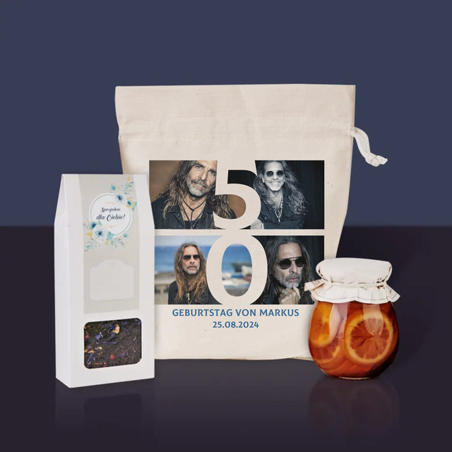 Fotocollage: 50 Jahre Digitale Fotografie - Tee-Geschenkset
