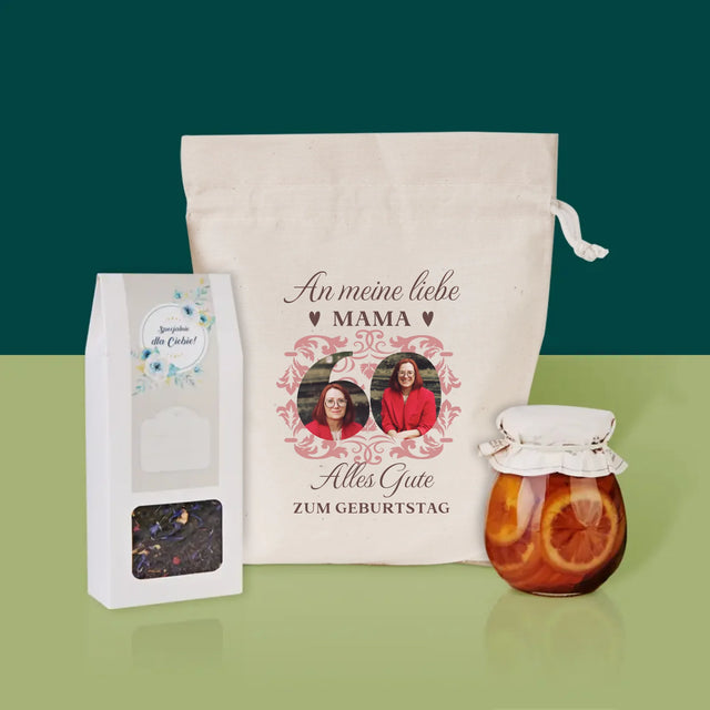Buchstaben-Collage: An Meine Liebe Mama Zum 60. Geburtstag - Tee-Geschenkset