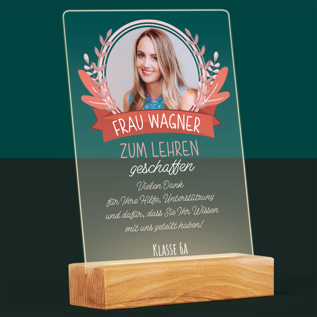 Foto Und Unterschrift: Zum Lehren Geschaffen - Druck Auf Acrylglas