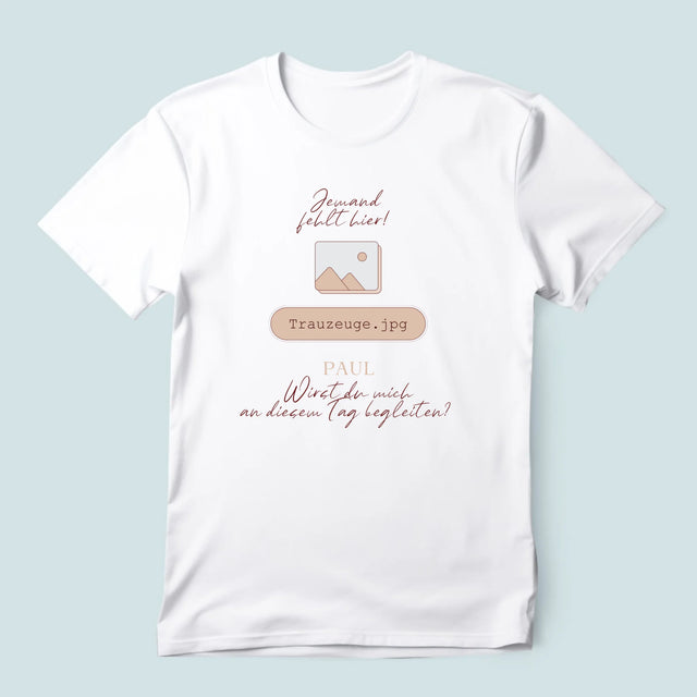 Name Und Unterschrift: Jemand Fehlt - Trauzeuge - T-Shirt Für Herren