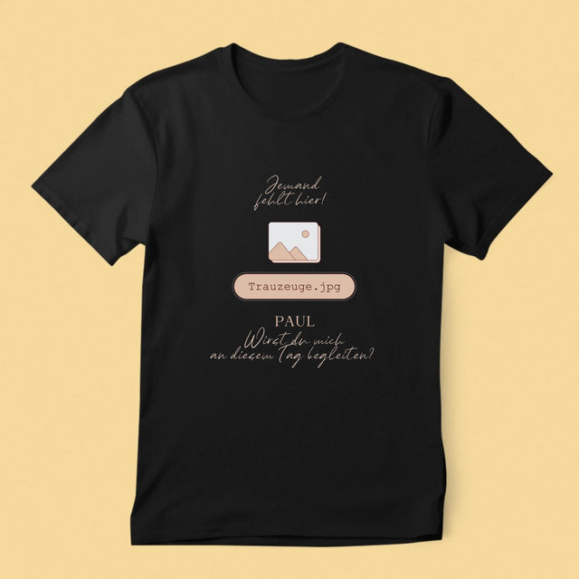 Name Und Unterschrift: Jemand Fehlt - Trauzeuge - T-Shirt Für Herren