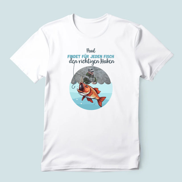 Foto Und Unterschrift: Den Haken Finden - T-Shirt Für Herren
