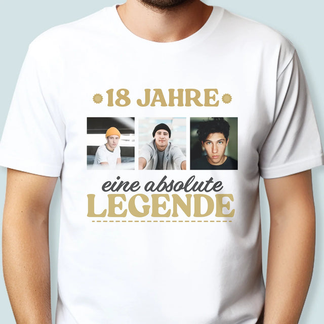 Fotocollage: 18 Jahre Als Legende - T-Shirt Für Herren