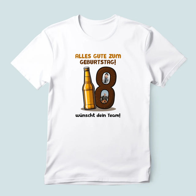 Fotocollage: 18 Bier - T-Shirt Für Herren