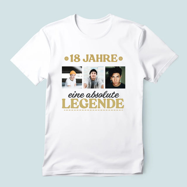 Fotocollage: 18 Jahre Als Legende - T-Shirt Für Herren