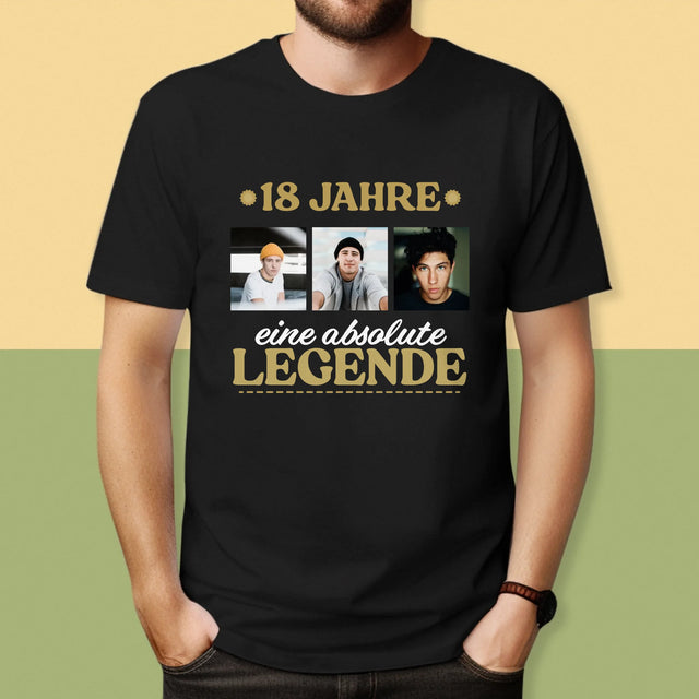 Fotocollage: 18 Jahre Als Legende - T-Shirt Für Herren