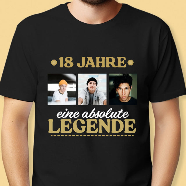 Fotocollage: 18 Jahre Als Legende - T-Shirt Für Herren