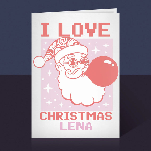 Name Und Unterschrift: I Love Christmas - Glückwunschkarte