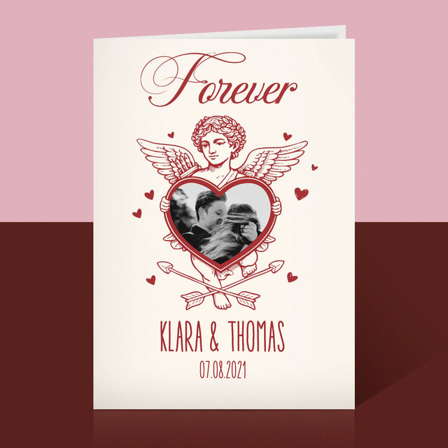 Foto Und Unterschrift: Forever Cupid - Glückwunschkarte