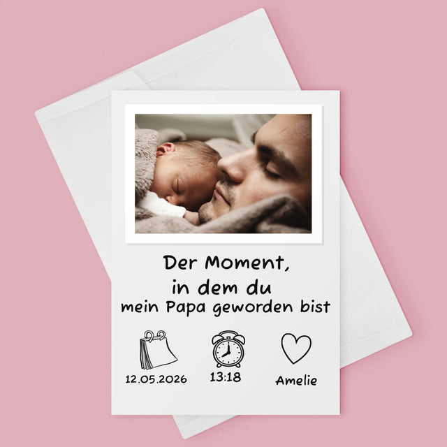 Foto Und Unterschrift: Du Bist Papa Geworden - Glückwunschkarte