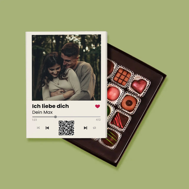 Foto Und Unterschrift: Spotify Mit Qr-Code - Pralinen