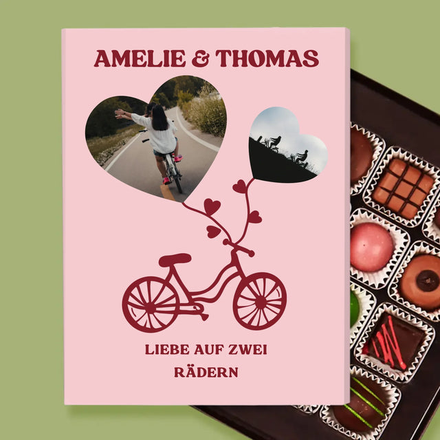 Fotocollage: Liebe Auf Zwei Rädern - Pralinen