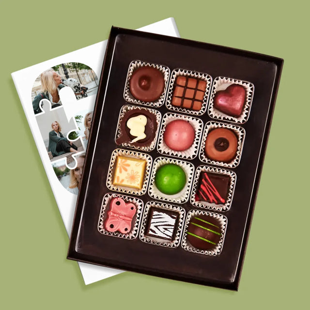 Form-Collage: 60. Geburtstag Puzzle - Pralinen