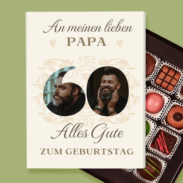 Buchstaben-Collage: An Meinen Lieben Papa Zum 60. Geburtstag - Pralinen