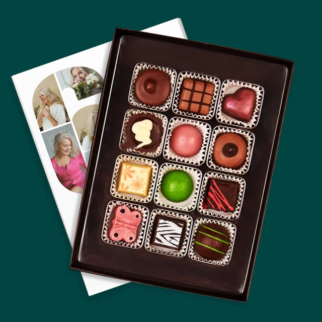 Form-Collage: 60. Geburtstag Glückwünsche - Pralinen