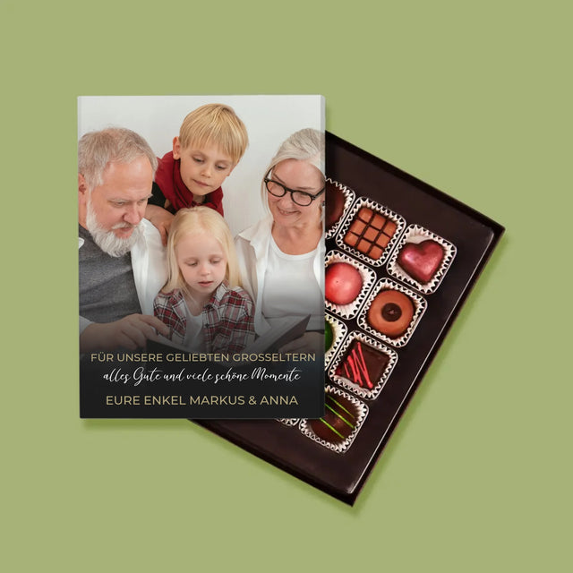 Foto Und Unterschrift: Für Unsere Geliebten Großeltern - Pralinen