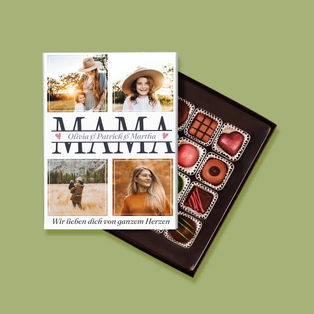 Fotocollage: Mama Namen - Pralinen
