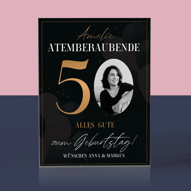 Foto Und Unterschrift: Atemberaubende 50 - Acrylblock