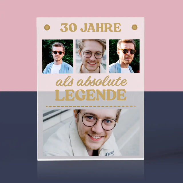 Fotocollage: 30 Jahre Eine Legende! - Acrylblock