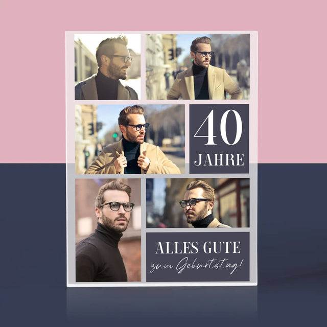 Fotocollage: Alles Gute Zum Geburtstag - Acrylblock