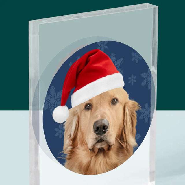 Foto Und Unterschrift: Dein Weihnachtshund - Acrylblock