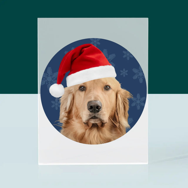 Foto Und Unterschrift: Dein Weihnachtshund - Acrylblock